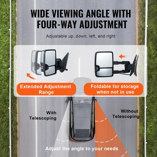 Towing Mirrors Left Right Pair Set for Chevrolet Silverado