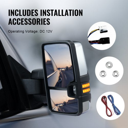 Towing Mirrors Left Right Pair Set for Chevrolet Silverado
