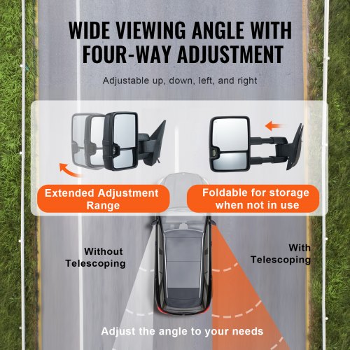 Towing Mirrors Left Right Pair Set for Chevrolet Silverado