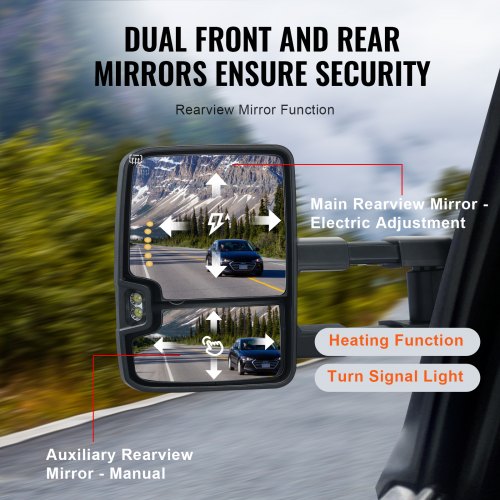 Towing Mirrors Left Right Pair Set for Chevrolet Silverado