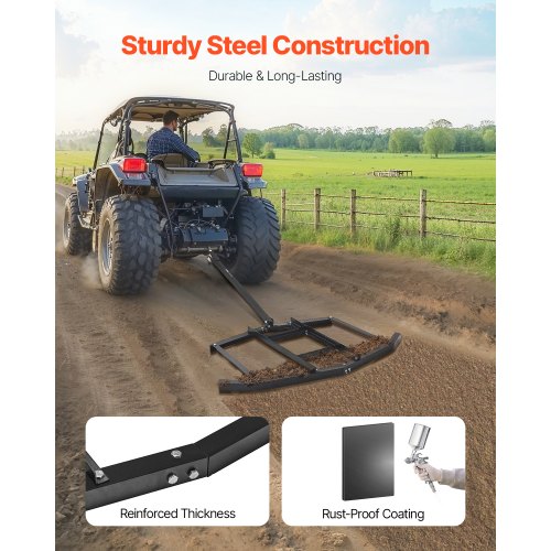 Drag Harrow 66 Width Tow Behind Drag Harrow Q235 Steel Driveway Grader