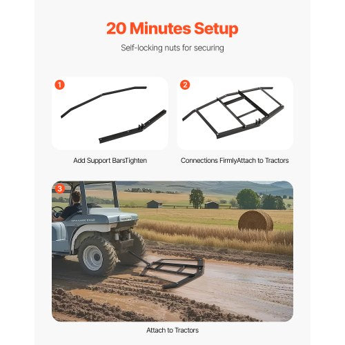 Drag Harrow 66 Width Tow Behind Drag Harrow Q235 Steel Driveway Grader