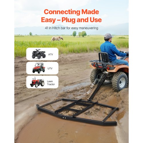 Drag Harrow 74 Width Tow Behind Drag Harrow Q235 Steel Driveway Grader