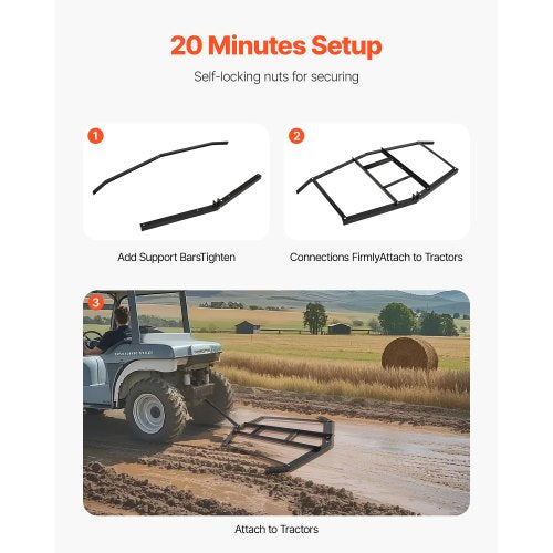 Drag Harrow 74 Width Tow Behind Drag Harrow Q235 Steel Driveway Grader