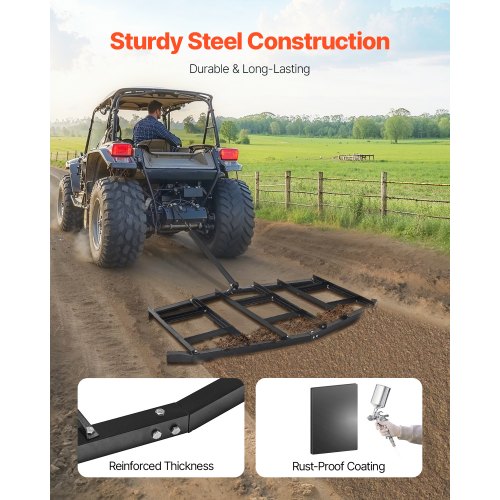 Drag Harrow 84 Width Tow Behind Drag Harrow Q235 Steel Driveway Grader