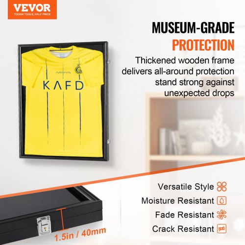 Jersey Display Frame Case 233 x 312 x 1.5 in Large Lockable Sport Jersey