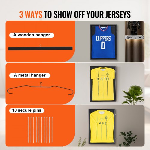 Jersey Display Frame Case 233 x 312 x 1.5 in Large Lockable Sport Jersey