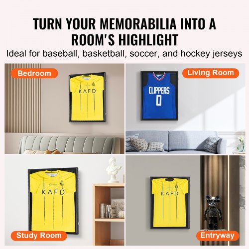 Jersey Display Frame Case 233 x 312 x 1.5 in Large Lockable Sport Jersey