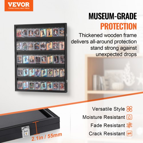 35 Graded Sports Card Display Case 243x305x21 in Baseball Card Display
