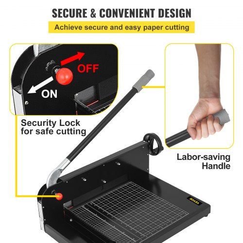 Paper Cutter 12Inch A4 Commercial Heavy Duty Paper Cutter 300 Sheets 45HRC