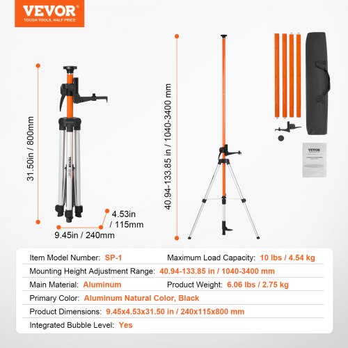 Laser Level Tripod 1420 5811 Thread Mount 409413385 inch Height