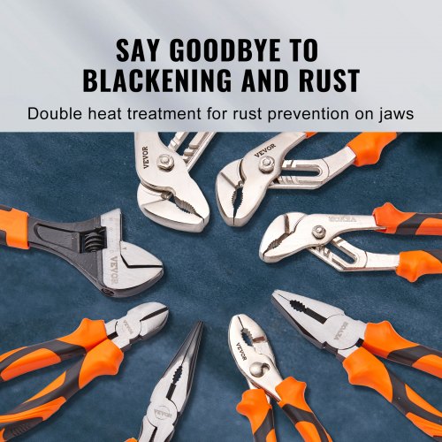 8Piece Pliers Set High Carbon Steel 12108 Groove Joint Pliers 8