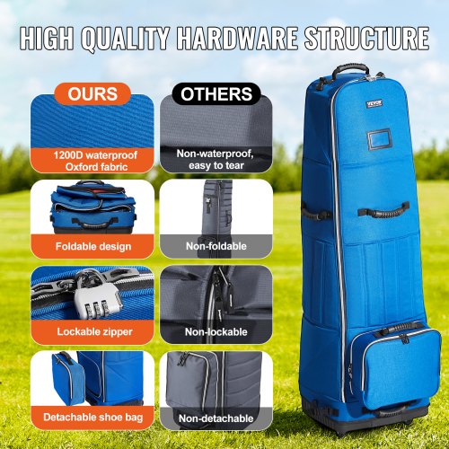 Golf Travel Bag Outdoors SoftSided Golf Travel Cover Heavy Duty 1200D