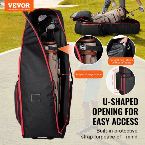 Golf Travel Bag Outdoors SoftSided Golf Travel Cover Heavy Duty 1800D 1