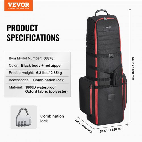 Golf Travel Bag Outdoors SoftSided Golf Travel Cover Heavy Duty 1800D 1