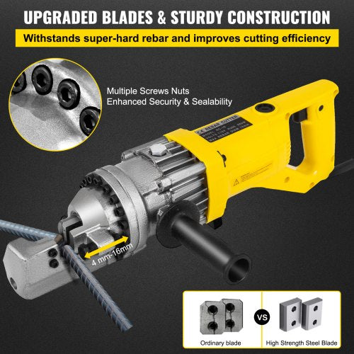 Electric Rebar Cutter 900W Portable Electric Hydraulic Rebar Cutter