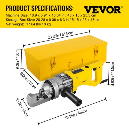 Electric Rebar Cutter 900W Portable Electric Hydraulic Rebar Cutter