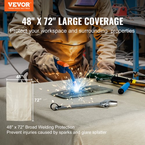 Welding Blanket 2 Packs 4FT x 6FT Heat Treated Welding Blanket Up To 998°F