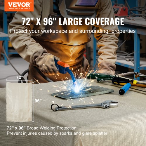 Welding Blanket 2 Pack 6FT x 8FT Heat Treated Welding Blanket Up To 998°F