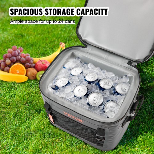 Soft Cooler Bag 24 Cans Soft Sided Cooler Bag Leakproof with Zipper