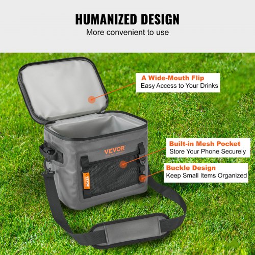 Soft Cooler Bag 24 Cans Soft Sided Cooler Bag Leakproof with Zipper