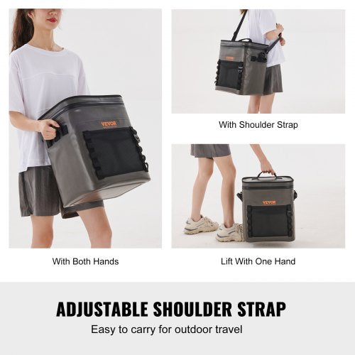 Soft Cooler Bag 30 Cans Soft Sided Cooler Bag Leakproof with Zipper