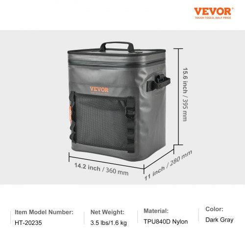 Soft Cooler Bag 30 Cans Soft Sided Cooler Bag Leakproof with Zipper