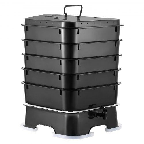 5Tray Worm Composter 50 L Worm Compost Bin Outdoor and Indoor Sustainable