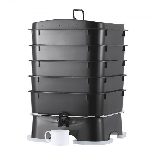5Tray Worm Composter 50 L Worm Compost Bin Outdoor and Indoor Sustainable