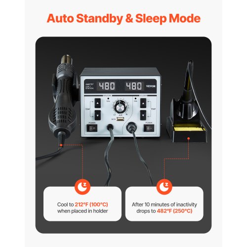 2in1 Hot Air Rework Station Soldering Station 820W LED Digital Rework