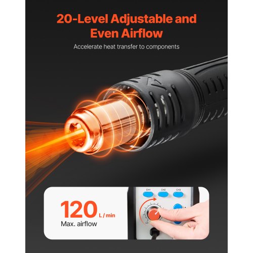 Hot Air Rework Station 700W Digital Display SMD Rework Station 212932