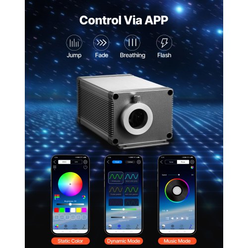 Starlight Headliner Kit 450 pcs03 in 9.8 ft 16W Twinkle Fiber Optic