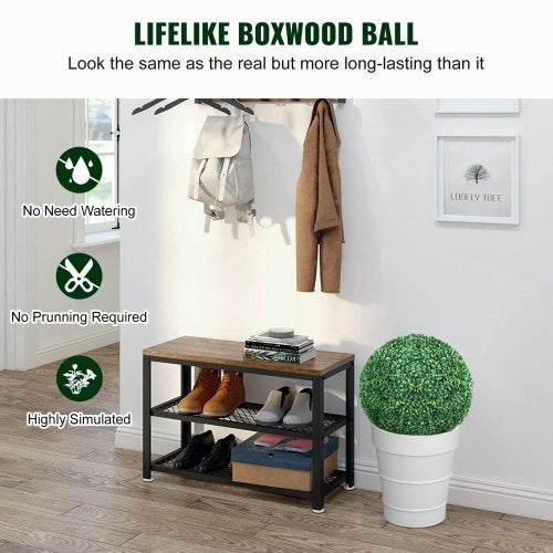 Artificial Topiaries Boxwood Trees 20” Tall 2 Pieces BallShape Faux
