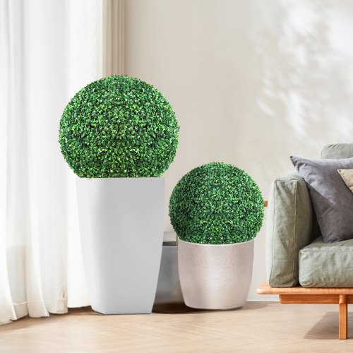 Artificial Topiaries Boxwood Trees 20” Tall 2 Pieces BallShape Faux