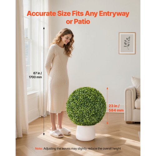 Artificial Topiary Ball 23 inch Faux Boxwood Plant Balls Fake Silk Tree
