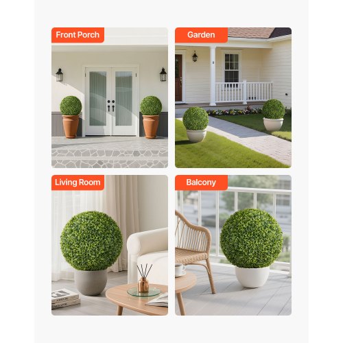 Artificial Topiary Ball 23 inch Faux Boxwood Plant Balls Fake Silk Tree