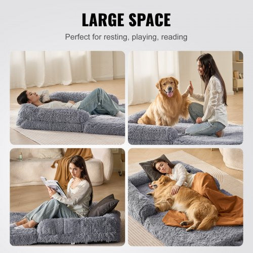 Human Dog Bed 72 x48x10 Giant Human Dog Bed for Adults and Pets Human