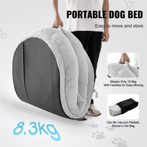 Human Dog Bed 68x35x10in Large Human Size Dog Bed Washable Faux Rabbit Fur – 3L