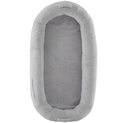 Human Dog Bed 68x35x10in Large Human Size Dog Bed Washable Faux Rabbit Fur – 3L