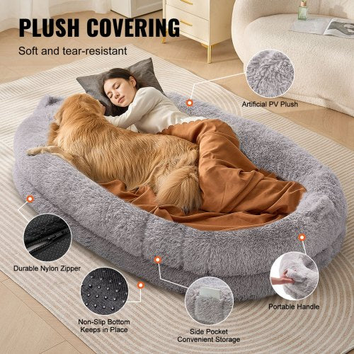 Human Dog Bed 72 x48x10 Giant Human Dog Bed for Adult Human Size Dog