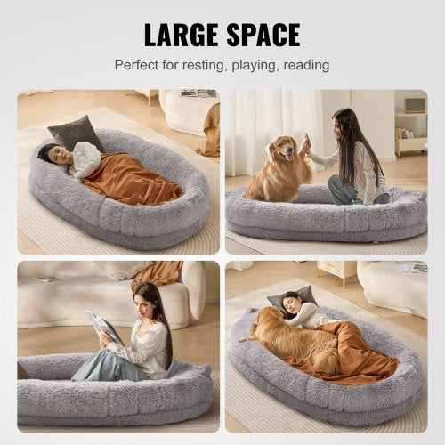 Human Dog Bed 72 x48x10 Giant Human Dog Bed for Adult Human Size Dog