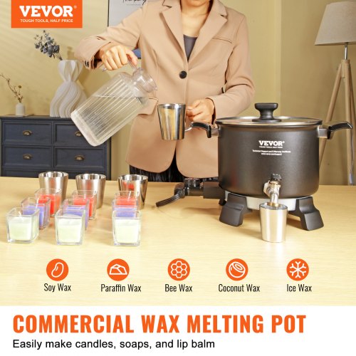 5 Liter Wax Melter for Candle Making Large Electric Wax Melting Pot Easy