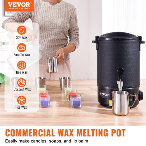 Wax Melter for Candle Making 6.5 Liter Large Electric Wax Melting Pot Easy