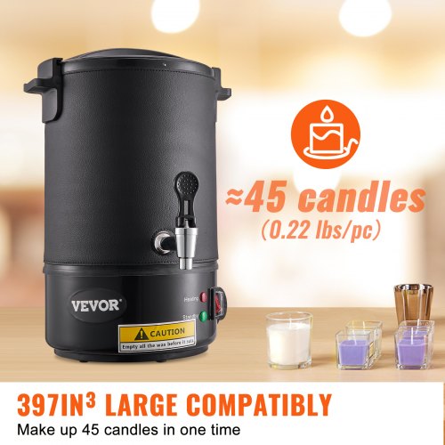 Wax Melter for Candle Making 6.5 Liter Large Electric Wax Melting Pot Easy