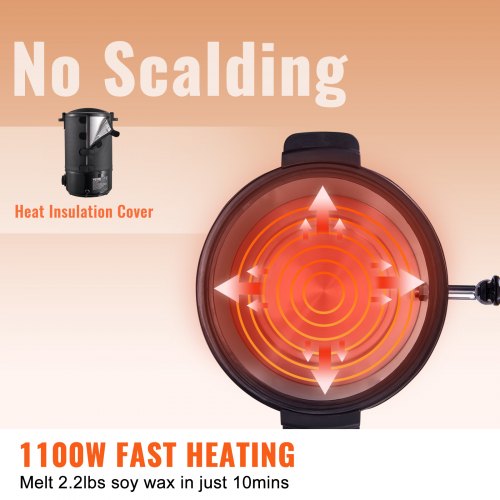 Wax Melter for Candle Making 6.5 Liter Large Electric Wax Melting Pot Easy