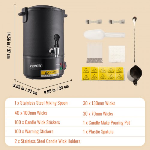 Wax Melter for Candle Making 6.5 Liter Large Electric Wax Melting Pot Easy
