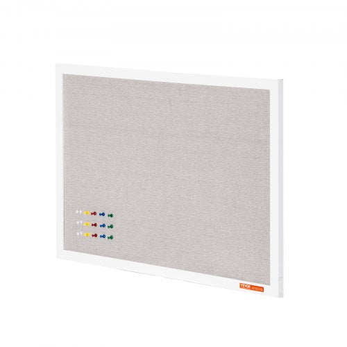 30x20 White Cork Board with Linen Surface  Stylish WallMounted Bulletin