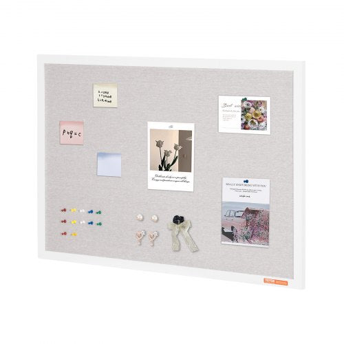 36x24 White Cork Board with Linen Surface – Stylish WallMounted Bulletin
