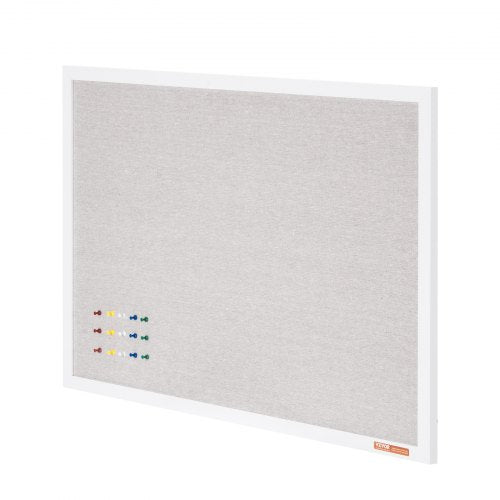 36x24 White Cork Board with Linen Surface – Stylish WallMounted Bulletin