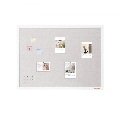 48x36 White Cork Board with Linen Surface WallMounted Bulletin Board  824 MM
